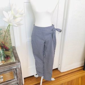 Spring Sale! Zara Navy & White Striped Pants